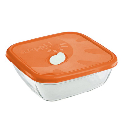 assadeira quadrada sempre c/ tampa 0,73l