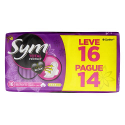absorvente sym com abas protecao progressiva leve 16 e pague 14unid.