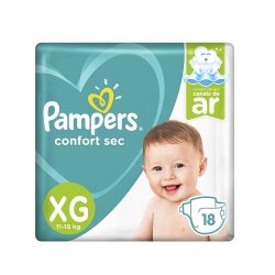 fralda pampers confort seca pacote xg c/18un