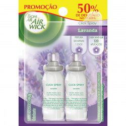 purificador bom ar 2 click spray lavanda refil 50% no 2 de 12ml