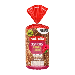 pao cranberry, quinoa & hibisco nutrella pacote 350g