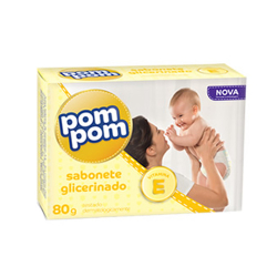 sabonete infantil pompom glicerinado 80g