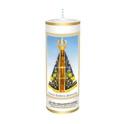 vela branca sao domigos nossa senhora aparecida 320g