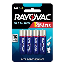 pilha rayovac alc aa peq sm l4p3 1x4un