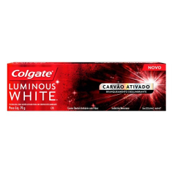 creme dental com fluor anticarie carvao ativado dazzling mint colgate luminous white caixa 70g