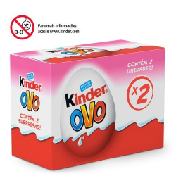 chocolate kinder ovo meninas com 2 unidades