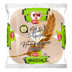 pao hamburguer panutri gourmet 320g brioche