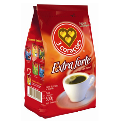 cafe 3 coracoes 500g extra forte almofada
