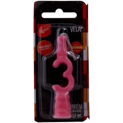 vela aniversario regina rosa n.3 un