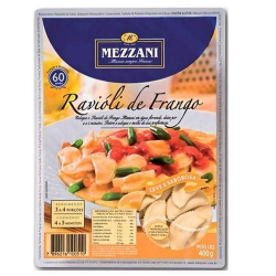 massa para ravioli de frango mezzani 400g