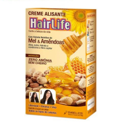 creme alisante hairlife mel e amendoas 180g