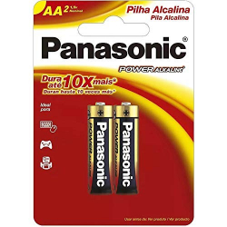 pilha panassonic power alcalina c/2 unidades aa