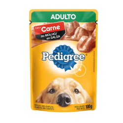racao p/ caes pedigree vital pro adulto carne ao molho 100g