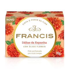 sabonete francis extrato de petalas de rosas laranja 90g