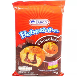 bolo panco bebezinho recheado com chocolate 210gr