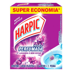 pedra sanitaria harpic aroma plus lavanda 1 pedra 25g + 1 gancho + prot.