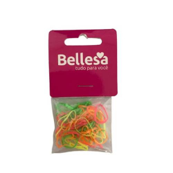 elastico de cabelo silicone bellesa fluorescente com
