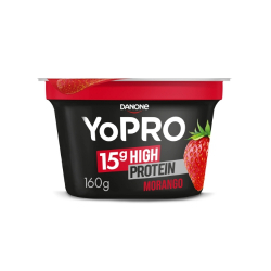 iogurte yopro morango 15g high protein zero lactose 160g