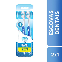 escova dental indicator plus oral-b macia 30 2 unid.
