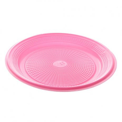 prato de plastico rosa 15cm 10 unidades