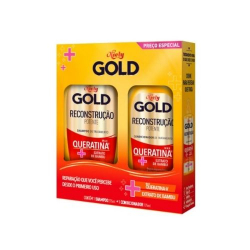 shampoo + condicionador kit niely gold queratina 300ml/200ml