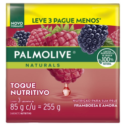 sabonete palmolive 85g pack c/3 framb. e amora