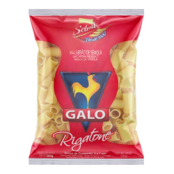 macarrao de semola rigatoni galo pacote 500g