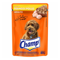 racao champ 85g adulto frango sache