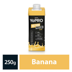 bebida lactea uht yopro danone 15g high protein banana 0% lactose 250ml