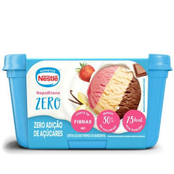 sorvete nestle 900ml napolitano zero acucar