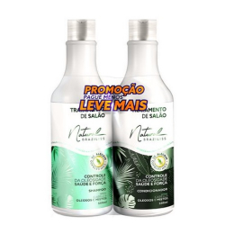 kit shampoo/condicionador nat brasiliss cont de olios 500ml