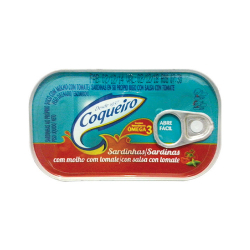 sardinha coqueiro molho tomate 125g