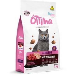 racao ottima p/gatos castrad mix carnes 1kg