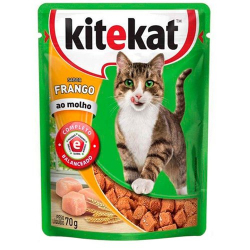alimento para gatos kitekat 70g adulto sache frango