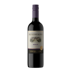 vinho chileno tinto concha y toro reservado merlot 750ml