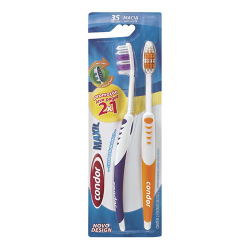 escova dental condor maxil macia com caboergonomico leve 2 e pague 1
