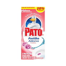 detergente sanitario pastilha adesiva floral pato 3 unidades gratis 20% de desconto