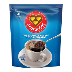 cafe 3 coracoes soluvel 40g descafeinado