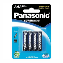 pilha panasonic ultra hyper aaa4 c/ 4 pilhas