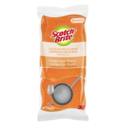 esponja scotch brite n.risca c/3 laranja