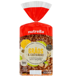 pao de forma nutrella castanhas e graos 450g