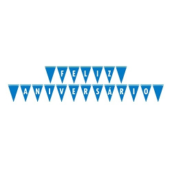 faixa feliz aniv. junco c/1 lv col. azul royal