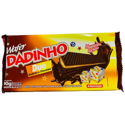 biscoito dadinho wafer 90g duo chocolate e creme