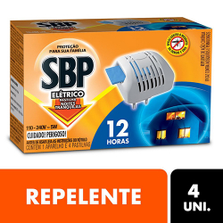 inseticida eletrico sbp aparelho com 4 pastilhas