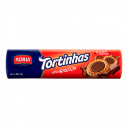 biscoito recheio chocolate adria tortinhas pacote 140g