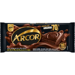 chocolate arcor 80g cacau 70% amargo