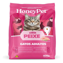 racao honey para gatos 900g peixe