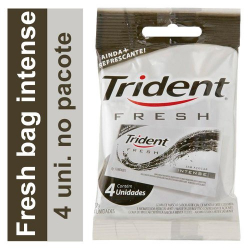 goma de mascar trident fresh intense 8g com 5 unids.