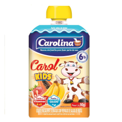 iogurte carolina pouch 90g salada de fruta