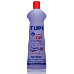 alcool gel tupi 500g 46,2 inpm lavanda